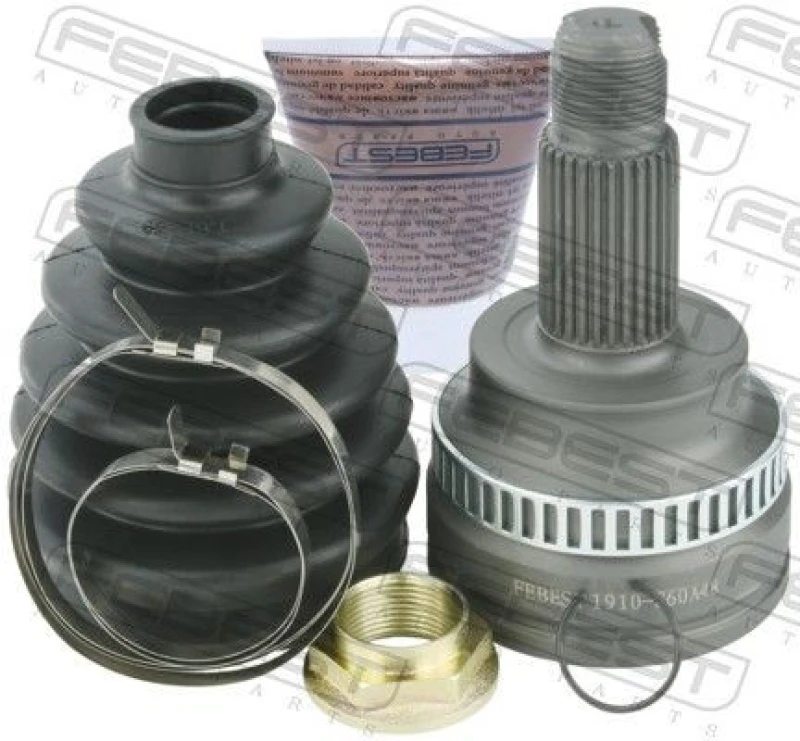 Image of FEBEST 1910-E60A48 CV Joint Front Axle, with ABS sensor ring Joint Kit,drive shaft (5)