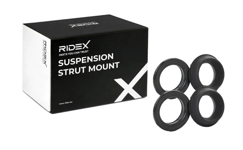 Image of RIDEX 1180S0714 Top strut mount Front Axle, with bearing(s) Suspension Strut Support Bearing (1180)