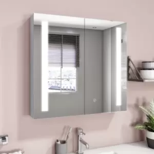 Image of Mirrored Wall Bathroom Cabinet with Lights 800 x 700mm - Capricorn