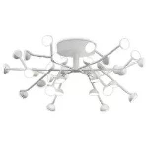 Image of White DNA ceiling lamp 36 bulbs 35cm
