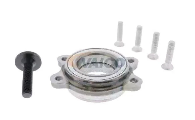 Image of VAICO V10-9878 Wheel bearing kit with fastening/mounting material, with integrated magnetic sensor ring Wheel Bearing Kit (654)
