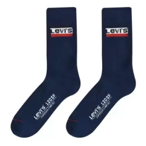 image of Levis Olympic 2 Pack Crew Socks - Blue