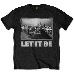 Image of The Beatles - Let It Be Studio Mens Large T-Shirt - Black