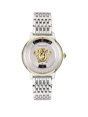 Image of Versace Chrono Active 44MM Black Transparent Polycarbonate, Black, Women