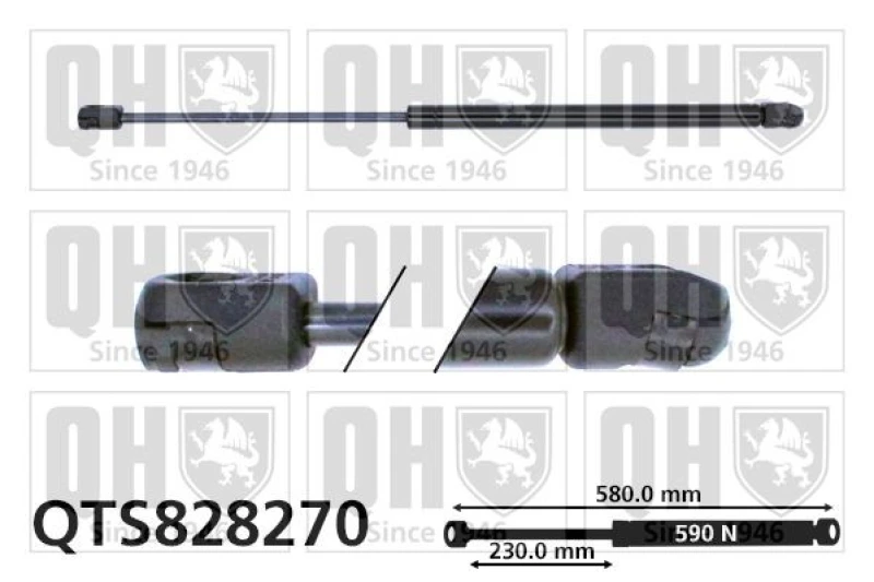 Image of QUINTON HAZELL Tailgate strut QUINTON HAZELL QTS828270
