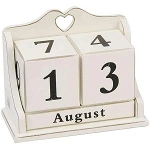 Image of Cream Heart Perpetual Calendar