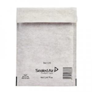 image of Mail Lite Bubble Lined Size C0 150x210mm White Postal Bag Pack of 10