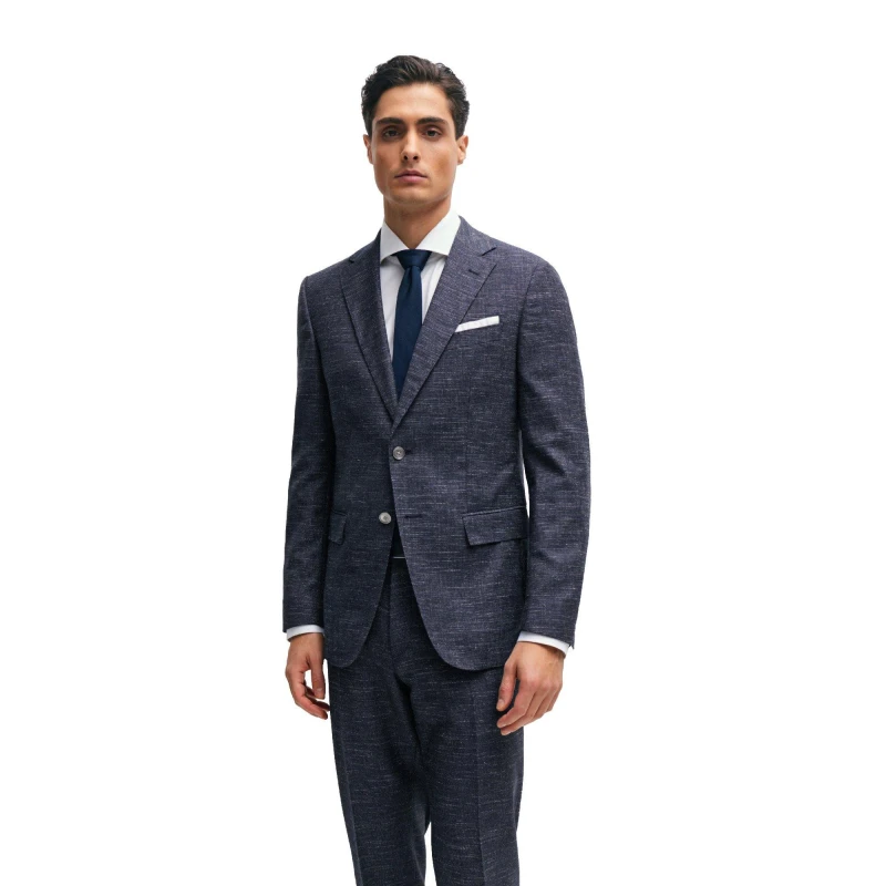 Image of Boss Mens H Hutson Formal Jacket Dark Blue male 34 (44)