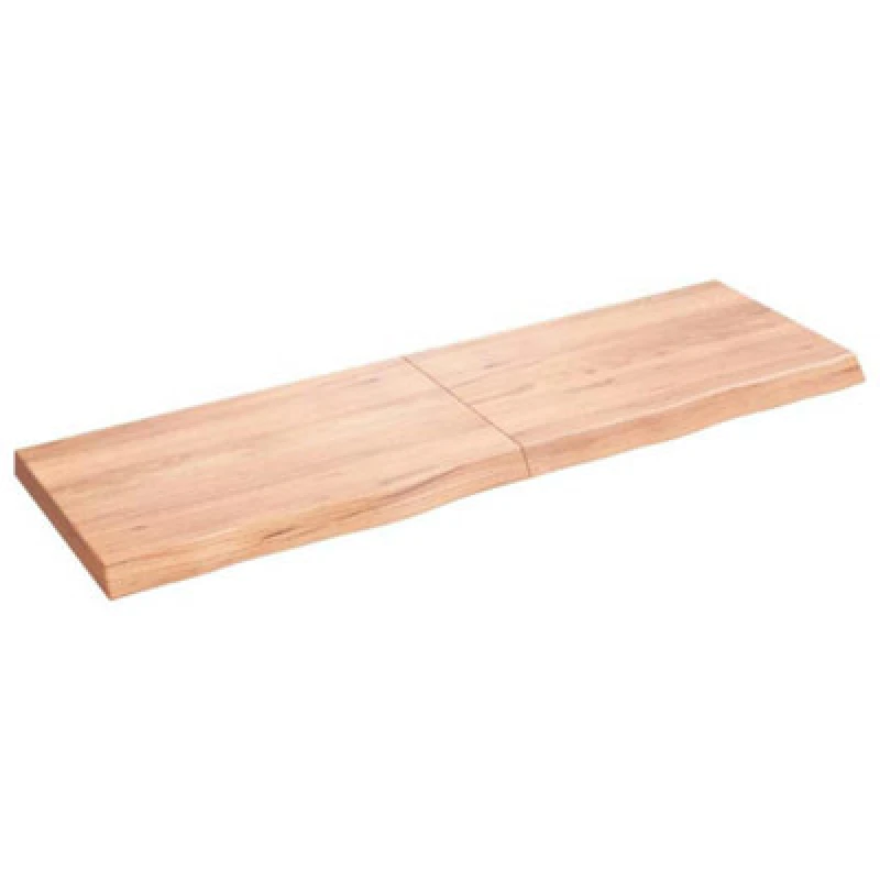 Image of Vidaxl Wall Shelf Light Brown 160X50X6cm Treated Solid Wood Oak, Brown 363713