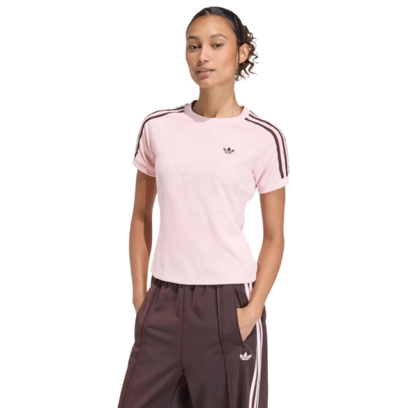 Image of Adidas Cali|Terry Women T-Shirts - Pink - Size XS - Cotton Jersey