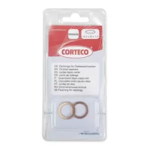 Image of CORTECO Oil Drain Plug Gasket VW,AUDI,MERCEDES-BENZ 005565S 234032235,N0138492,07119963226 05073945AA,05073946AA,94525114,0244680,05073946AA,10280060