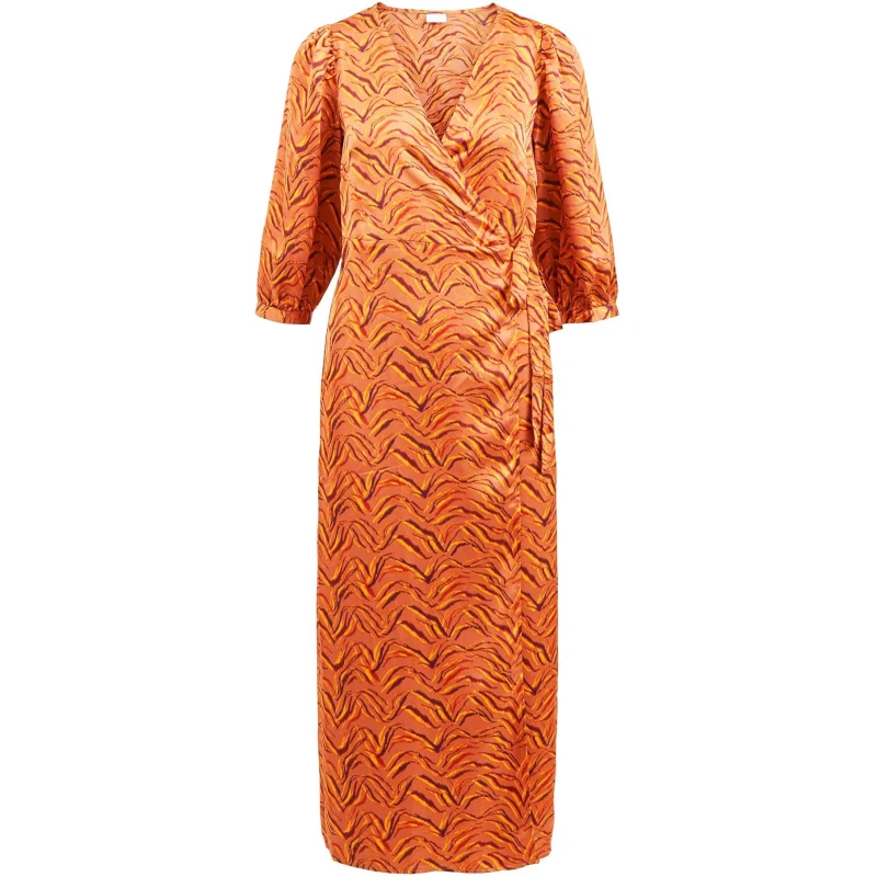 Image of Vila Kathy Dress - Orange Orange 8