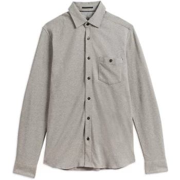 Image of Ted Baker Morty Texture Shirt - GREY-MARL