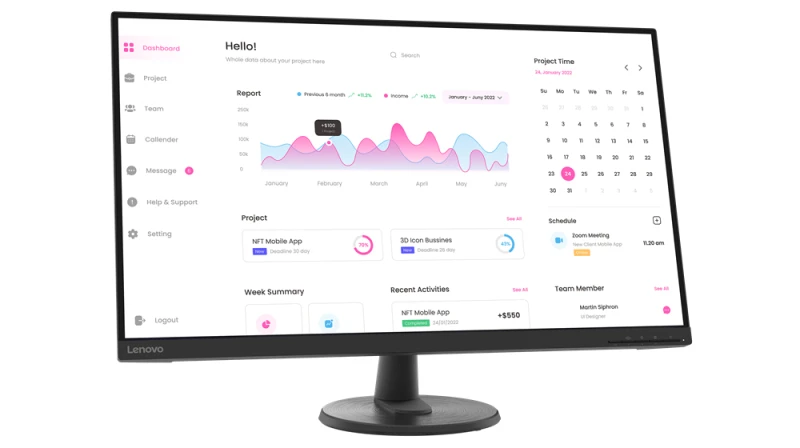 Image of Lenovo D32-40 computer monitor 80cm (31.5") 1920 x 1080 pixels F
