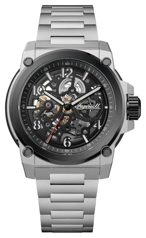 Image of Ingersoll I16601 THE ANVIL Skeleton Automatic (46.5mm) Black Watch
