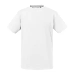 Image of Russell Childrens/Kids Organic Short-Sleeved T-Shirt (11-12 Years) (White)