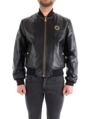 Versace JEANS COUTURE Leather jackets Men Black