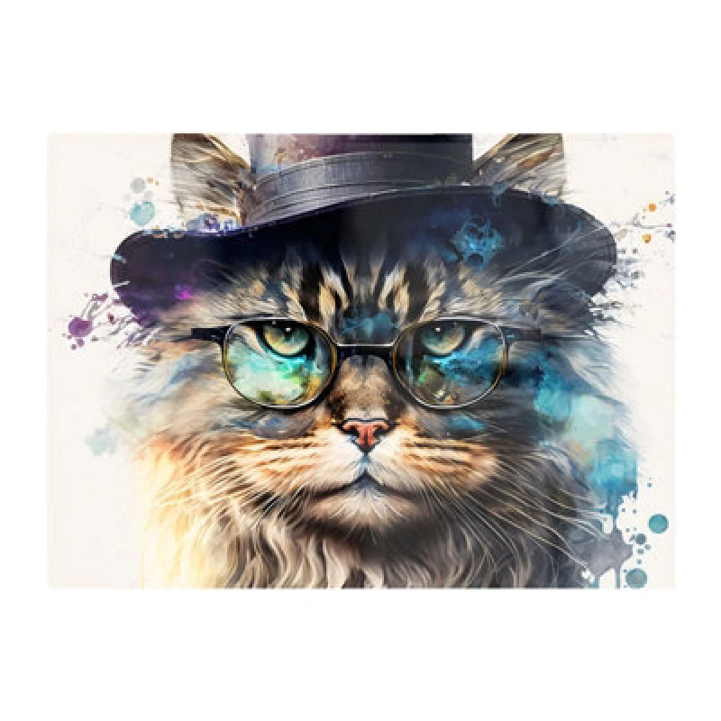 Image of Warren Reed Designer Siberian Cat Splashart Chopping Board