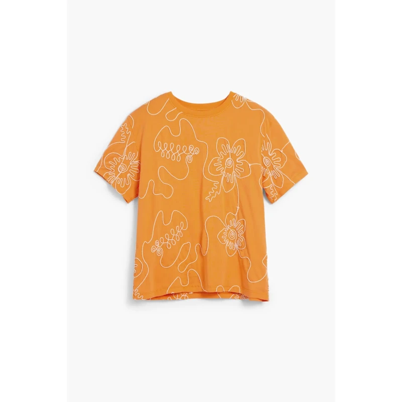 Image of Desigual Womens T-Shirt Desigual Genova Orange Female M