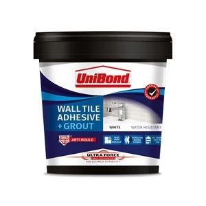 image of Unibond UltraForce Ready mixed Ice white Wall Tile Adhesive & grout 1.38kg