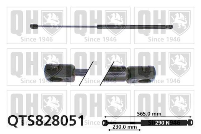 Image of QUINTON HAZELL Bonnet strut QUINTON HAZELL QTS828051