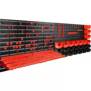 image of Wall Mount Tool Box 65 pieces DIY Garage Workshop Organiser