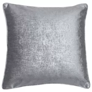 image of Venus Metallic Cushion Silver / 45 x 45cm / Polyester Filled