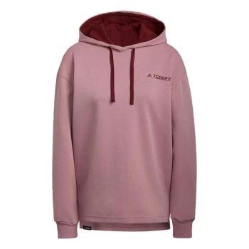 Image of adidas Terrex Logo Graphic Hoodie Womens - Pink