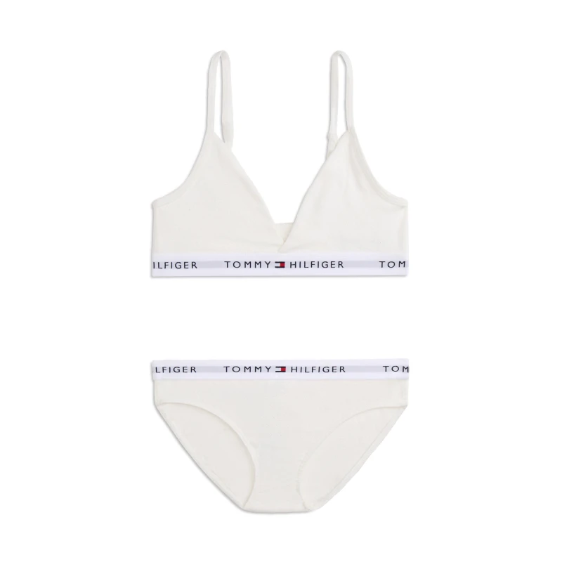 Image of Tommy Hilfiger Kids Soft Breathable Underwear Sets Ecru YBL female 8-10Y