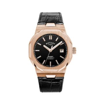 Image of Mens Rotary GS05414-04 Regent Automatic Black Strap Wristwatch