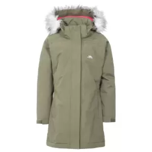 Image of Trespass Childrens Girls Fame Waterproof Parka Jacket (2-3 Years) (Moss)