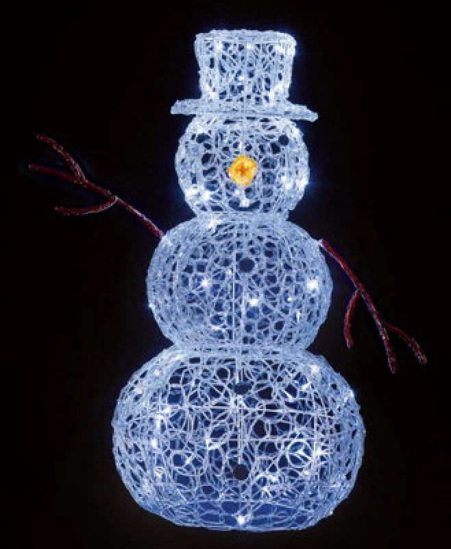 Image of Samuel Alexander Premier Indoor Outdoor Christmas 90cm Lit Soft Acrylic Snowman With 80 White LED White unisex