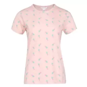 image of Miso Printed Boyfriend T Shirt Ladies - Pink