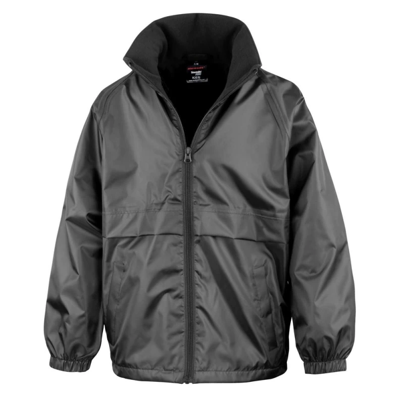 Image of Result Core Microfleece Lined Jacket in Black Size: 3-4 Years Black Unisex 3-4 Years