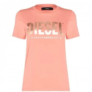 image of Diesel Logo T Shirt - 3BB Orange