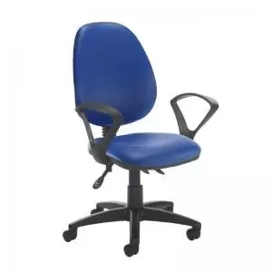 Image of Jota high back asynchro operators chair with fixed arms - Ocean Blue