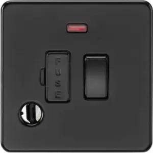 Image of MLA Knightsbridge 13A Switched Fused Spur With Neon And Flex Outlet Matt Black - SF6300FMBB