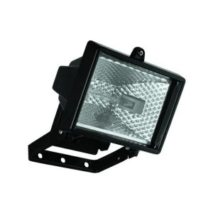 image of Wickes Black Aluminium Halogen Floodlight - 120W R7S