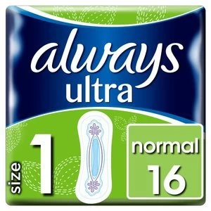 image of Always Ultra Normal Sanitary Pads 16pck