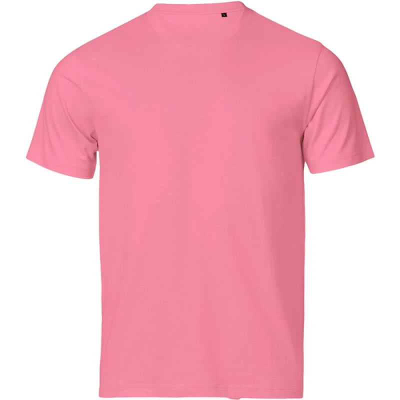 Image of TEE JAYS Mens Unlabeled Luxury T-Shirt in Pink Size: XS Pink Male XS