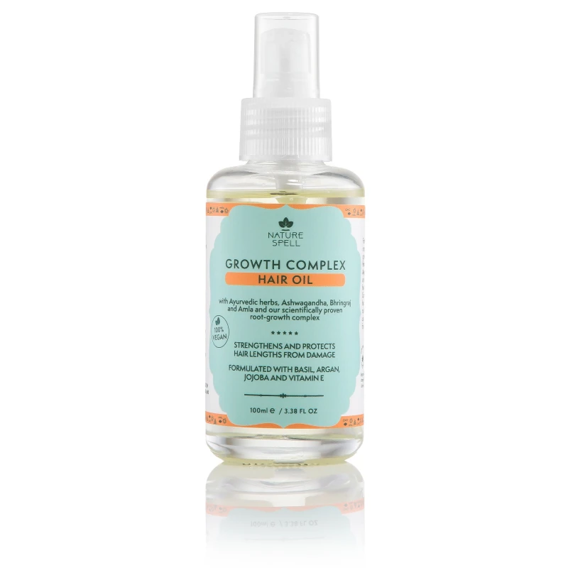 Image of Nature Spell Growth Complex Hair Growth Oil 100ml Clear female