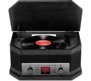 image of ION Octave LP Belt Drive Bluetooth 8-in-1 Music Centre - Black