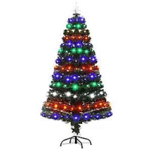 Image of HOMCOM Christmas Tree 830-298V01 Green, Red, Blue, Purple, White 600 mm x 600 mm x 1500 mm