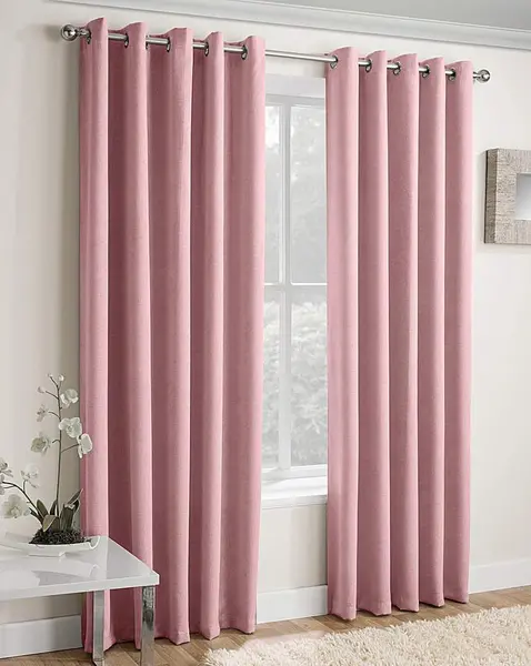 Image of JD Williams Vogue Light Filtering Eyelet Curtain Blush 167 x 183cm YK67823