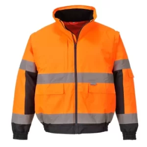 Image of Oxford Weave 300D Class 3 Hi Vis 2-in-1 Jacket Orange 2XL