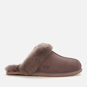 Image of UGG Womens Scuffette Ii Suede/Sheepskin Slippers - Thunder Cloud - UK 6