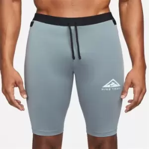 Image of Nike Dri-FIT Trail Mens 1/2-Length Trail Running Tights - Grey