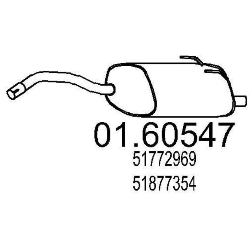 Image of MTS 01.60547 Rear silencer End Silencer (3437)