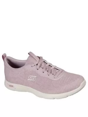 Image of Skechers Arch Fit Refine Lavish Wish Lace-up Trainers, Mauve, Size 4, Women