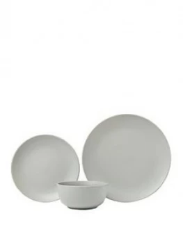 image of Sabichi 12 Piece Grey Matte Stoneware Dinner Set